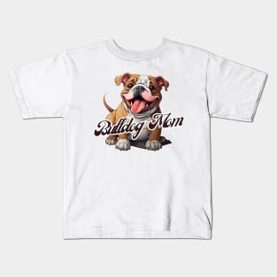 Bulldog Mom T-Shirt - Dog Lover Gift, Pet Parent Apparel Kids T-Shirt